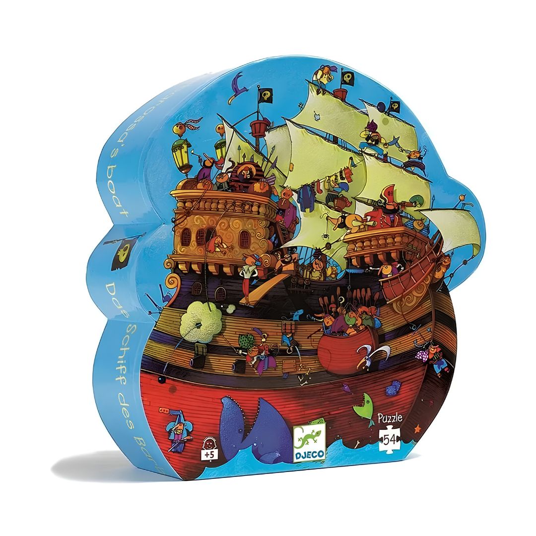 Djeco o barco do barbarossa - puzzle silhueta 54 peças +5 anos