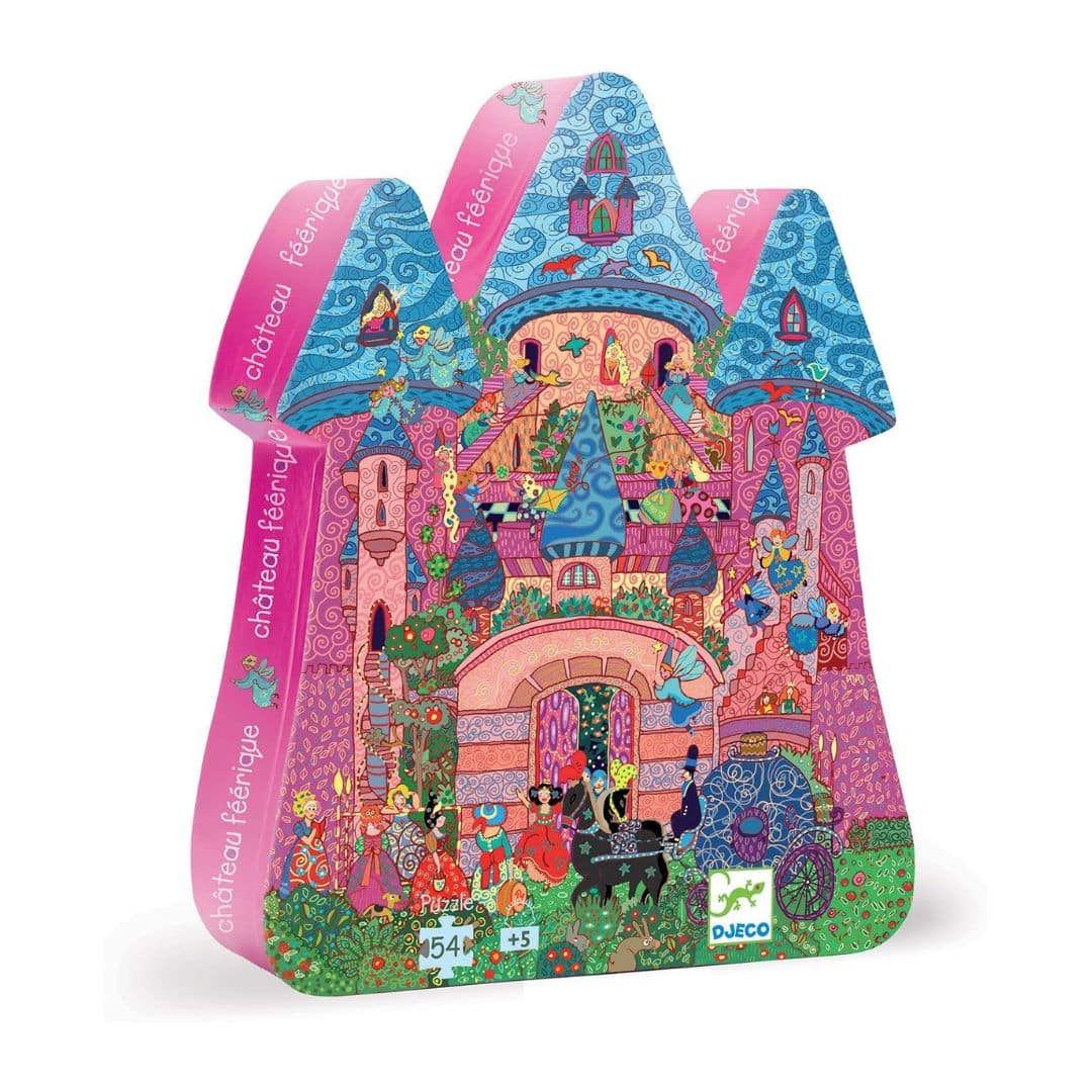Djeco o castelo das fadas - puzzle silhueta 54 peças +5 anos