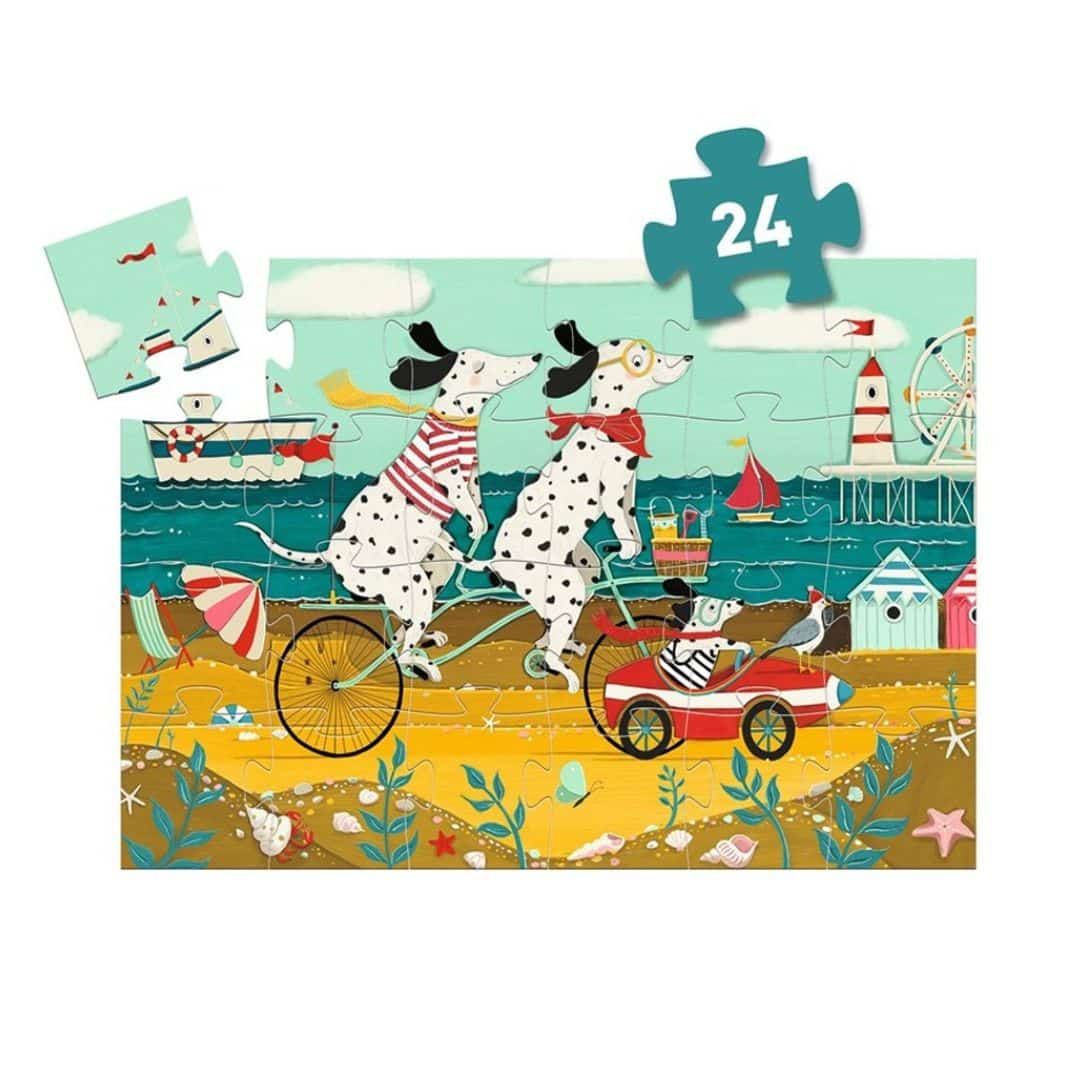 Djeco ollie, a dálmata - puzzle silhueta 24 peças +3 anos