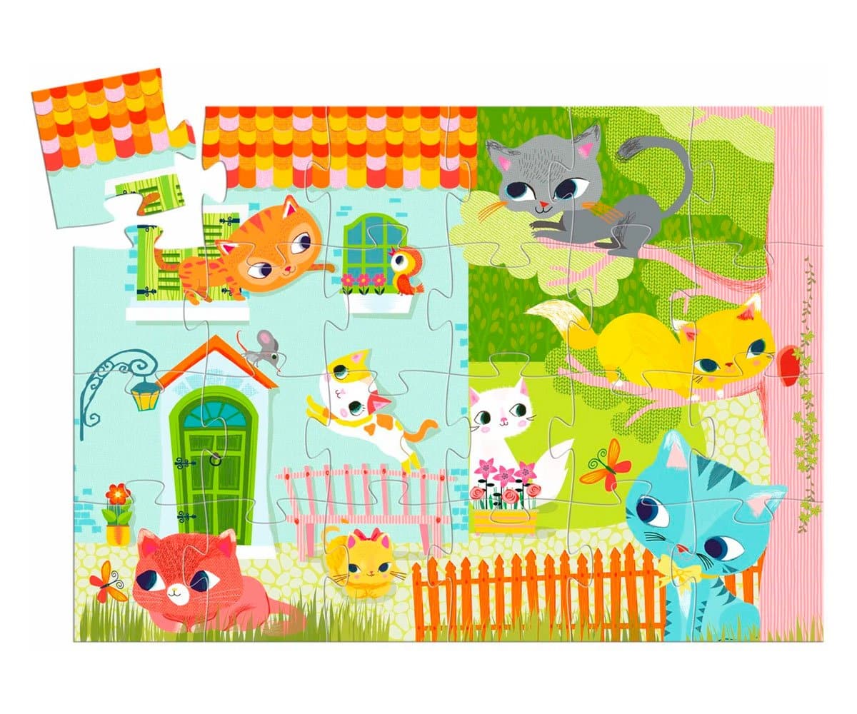 Djeco pachat e amigos - puzzle silhueta 24 peças +3 anos