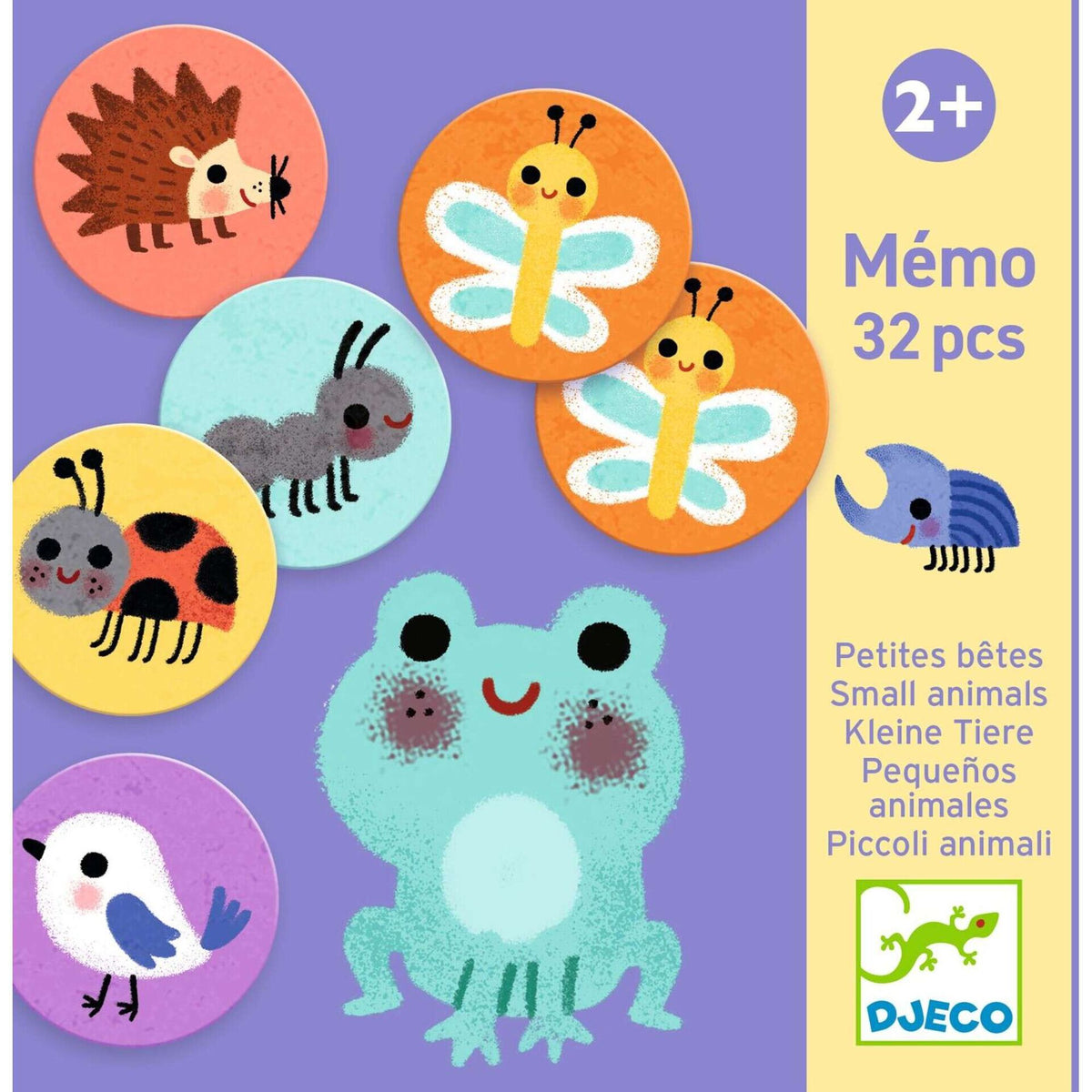 Djeco pequenos animais - jogo de memória e associação +2 anos