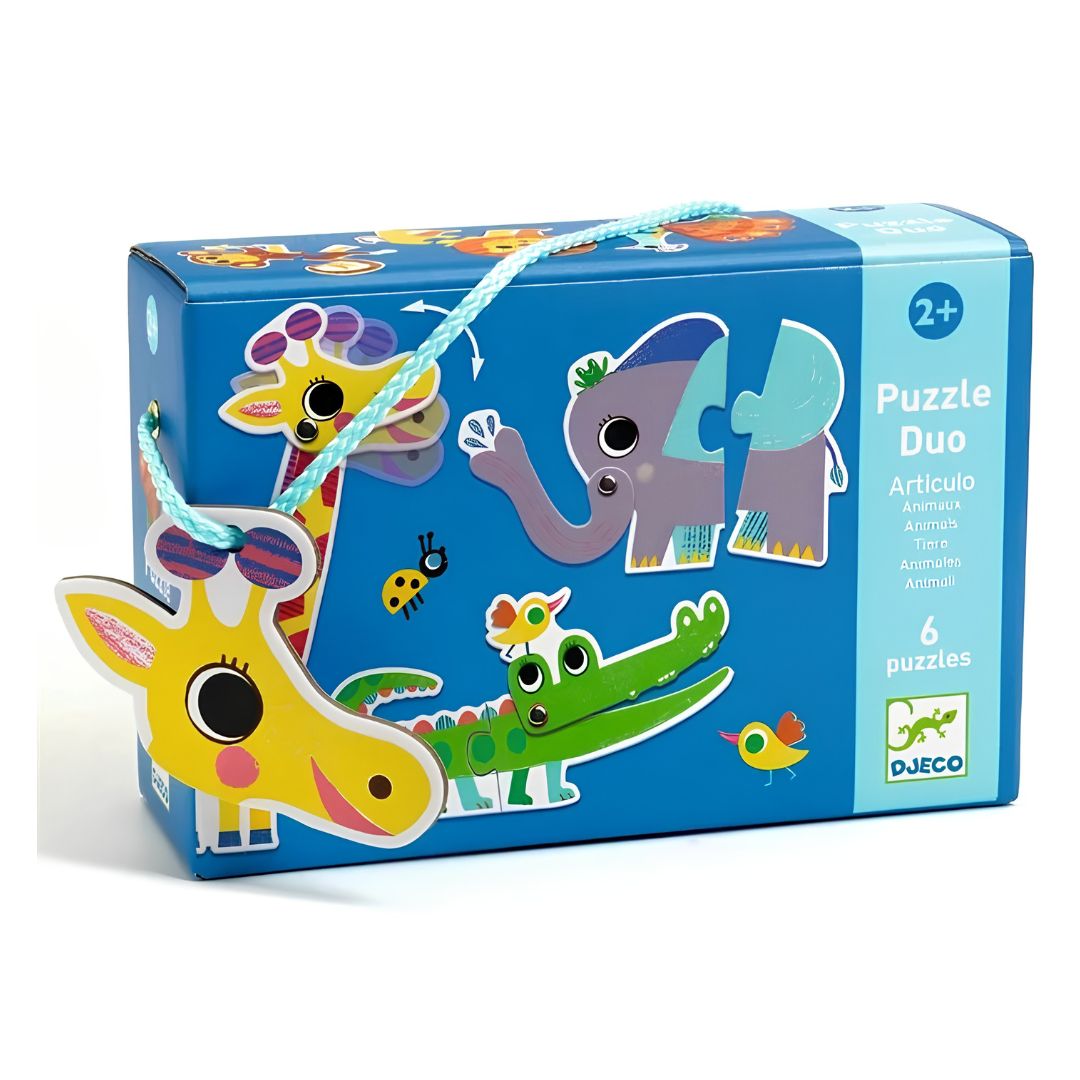 Djeco puzzle duo animais articuláveis + 24 meses