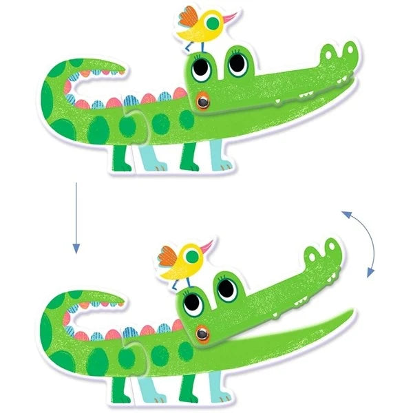Djeco puzzle duo animais articuláveis + 24 meses