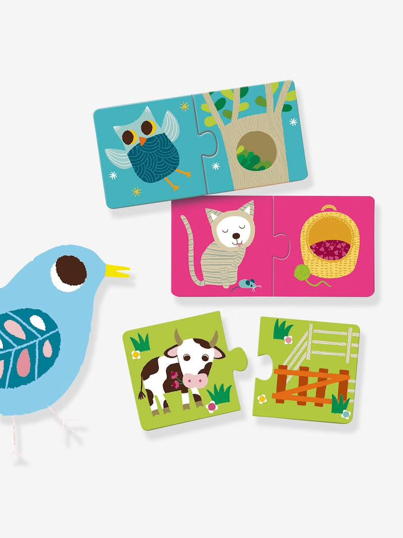 Djeco puzzle duo habitat - puzzle educativo +24 meses