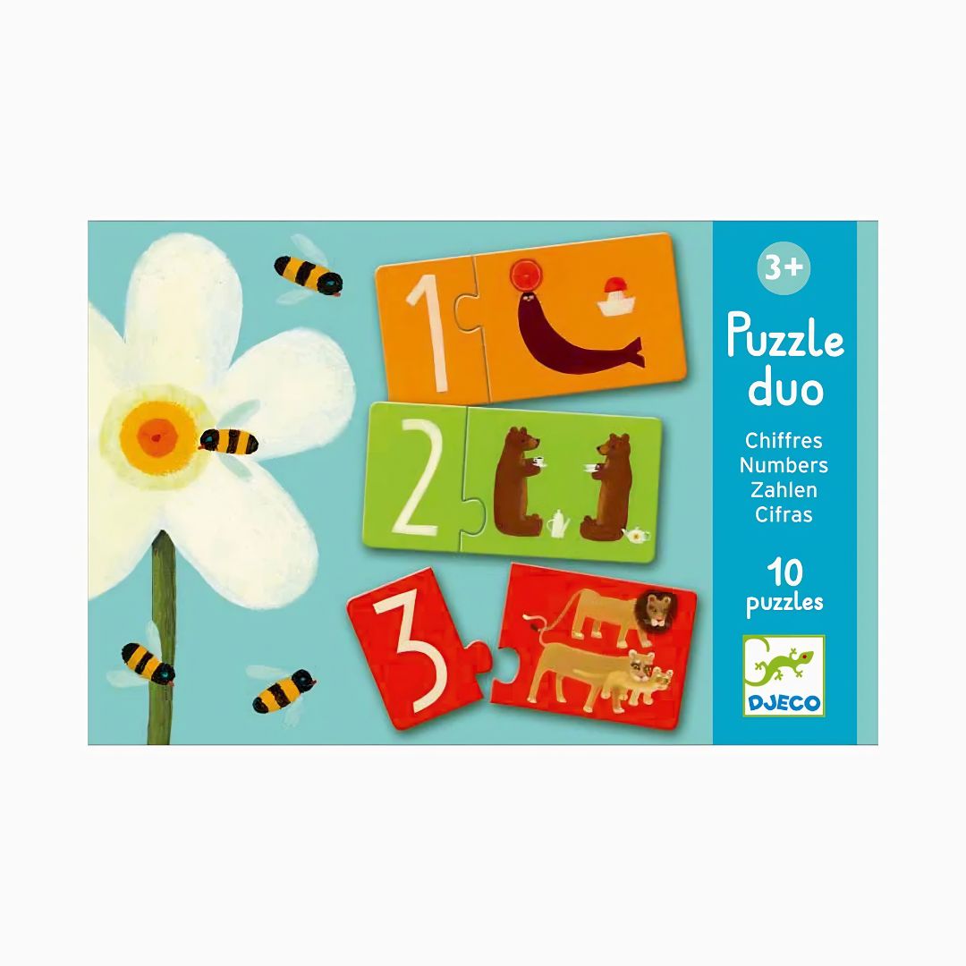 Djeco puzzle duo números - jogo educativo +3 anos