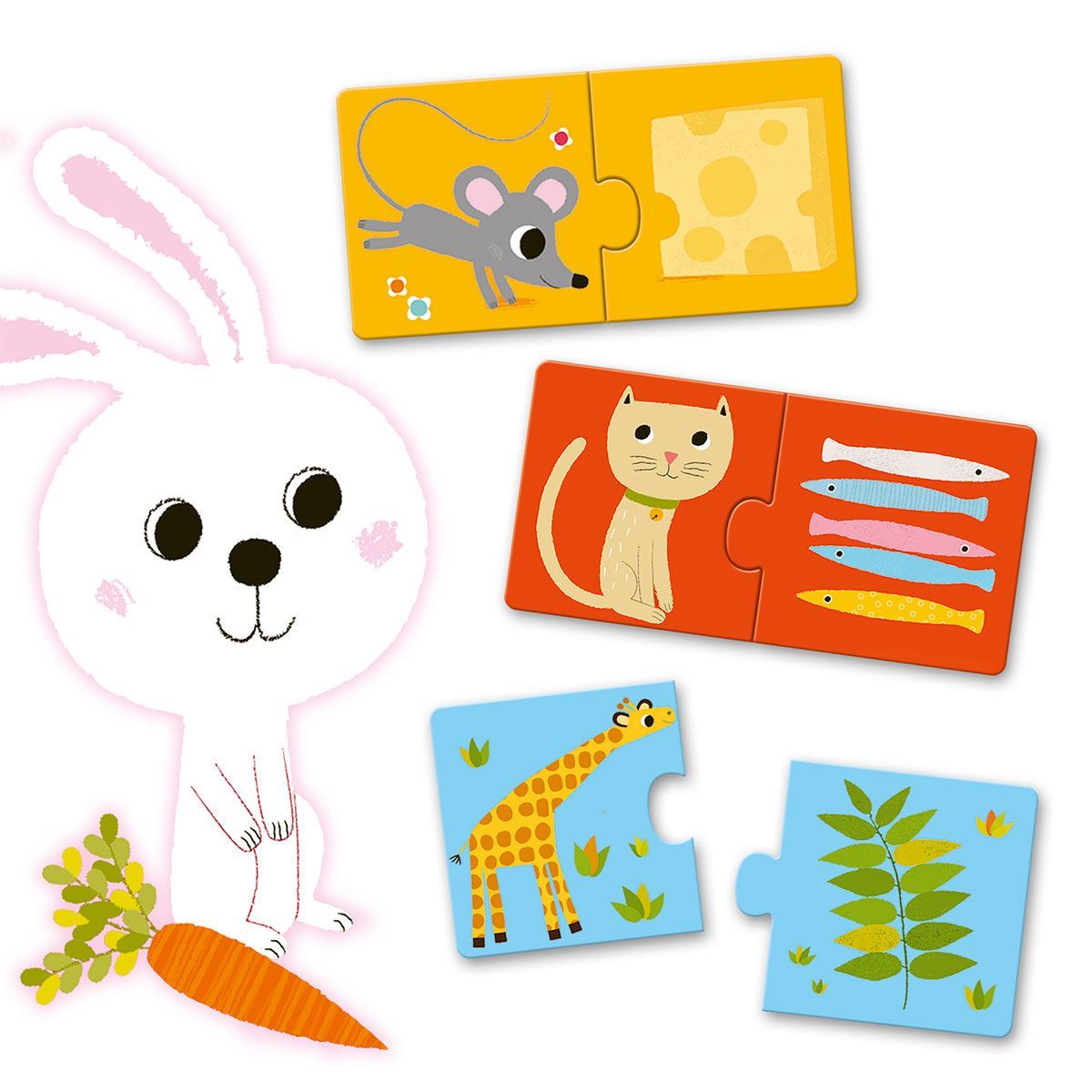 Djeco puzzle duo o jantar está pronto - puzzle educativo +24 meses