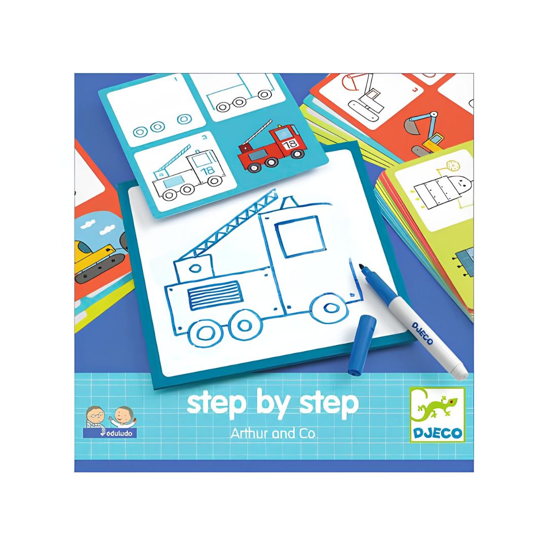 Djeco step by step arthur & co desenha passo a passo + 4 anos