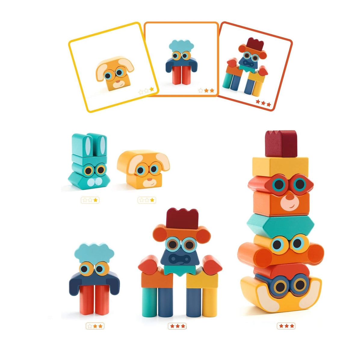 Djeco ze faces - jogo de equilíbrio e expressões faciais +3 anos