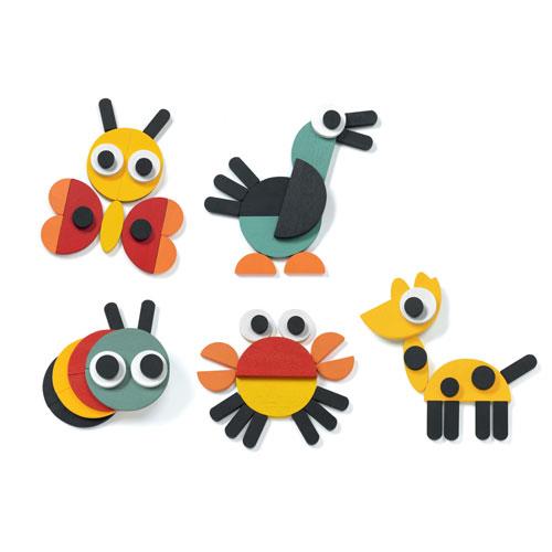 Djeco ze geoanimo - jogo de construção de animais em madeira +3 anos