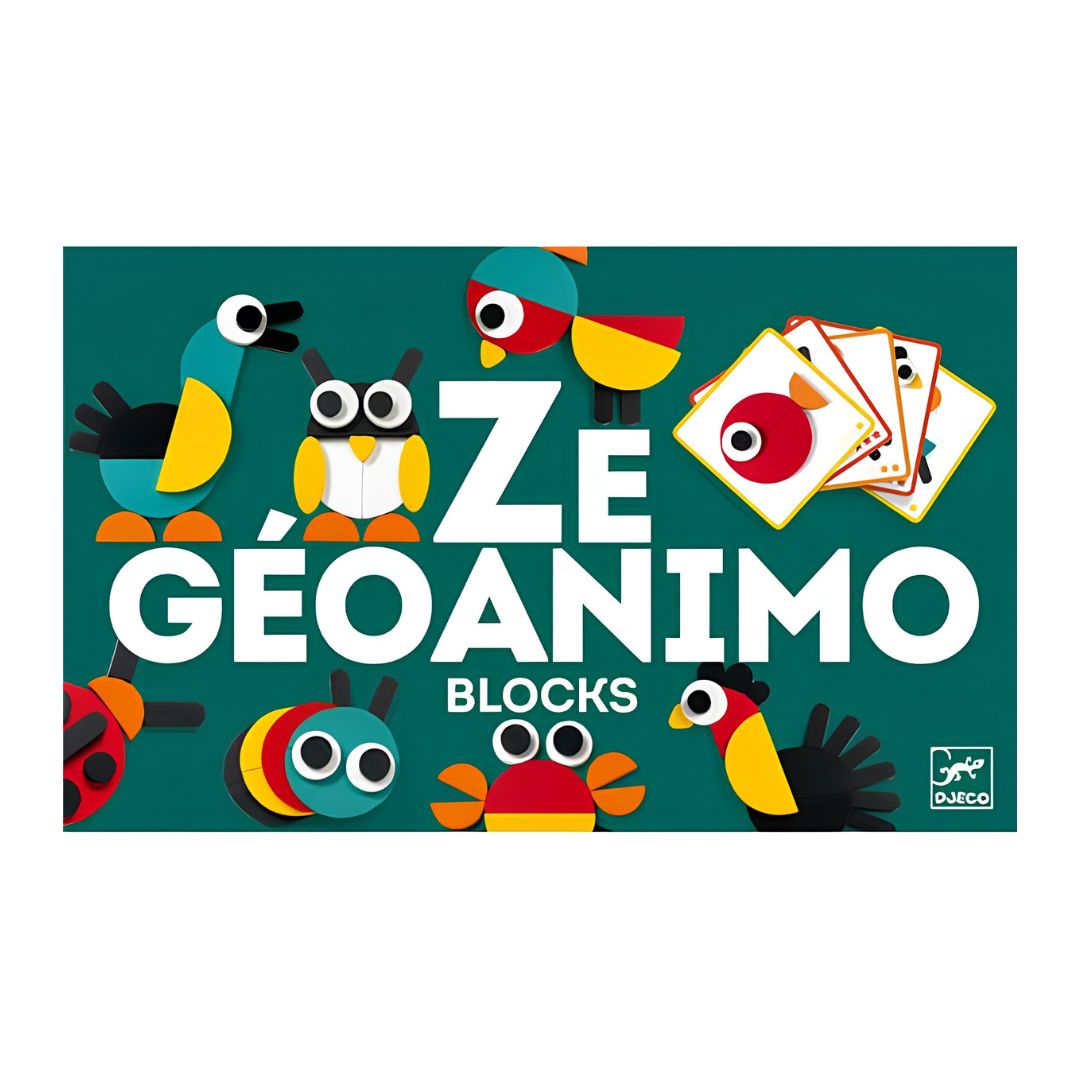 Djeco ze geoanimo - jogo de construção de animais em madeira +3 anos
