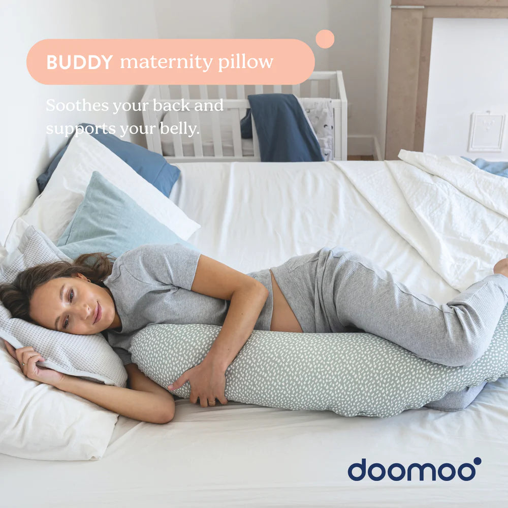 Doomoo almofada de maternidade buddy cloudy kaki algodão orgânico