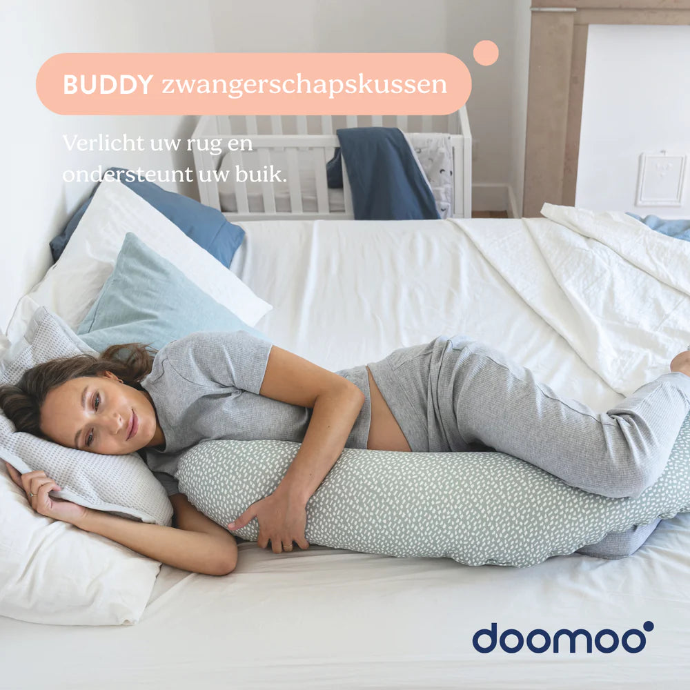 Doomoo almofada de maternidade buddy cloudy kaki algodão orgânico