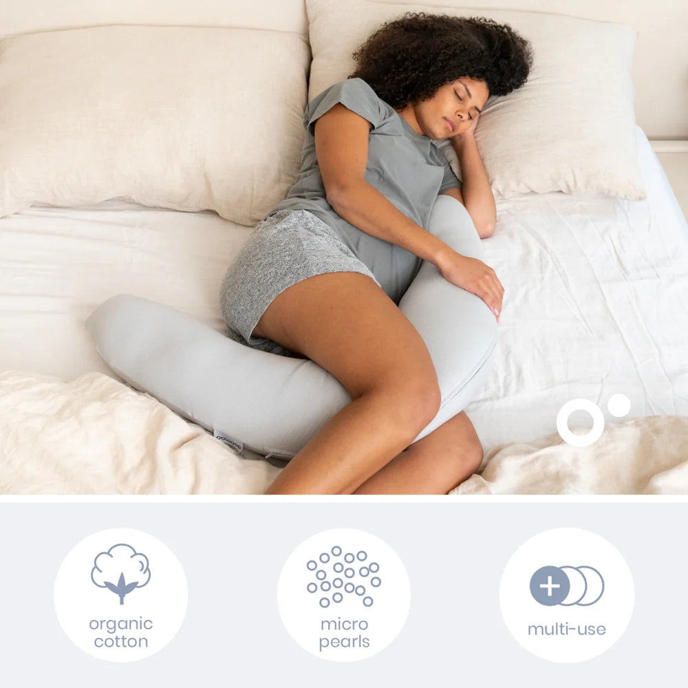 Doomoo almofada de maternidade twisty 2 em 1 pearl grey