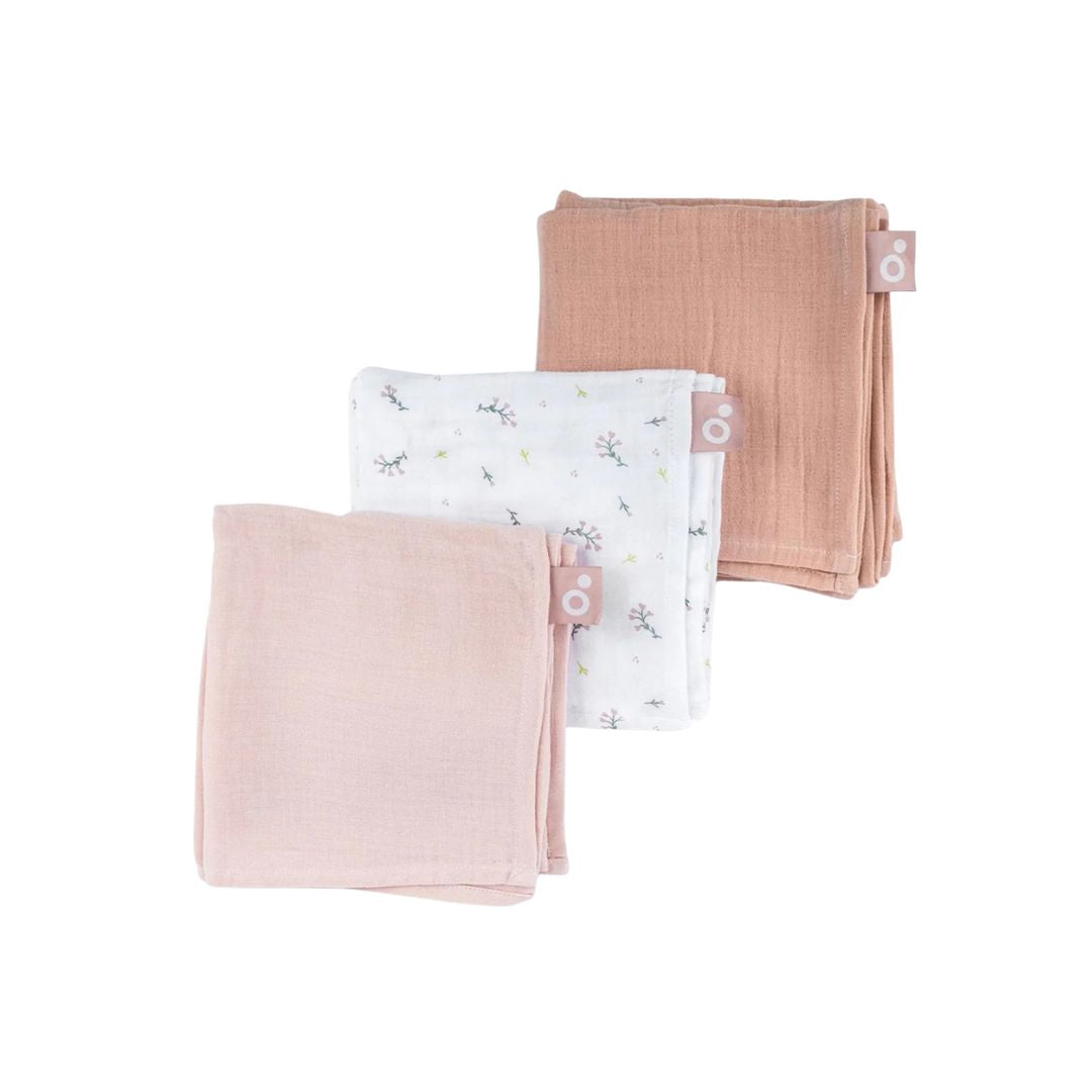 Doomoo lovely 3 fraldas em algodão 70x70 flower pink