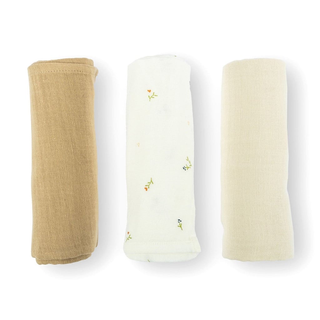 Doomoo lovely 3 fraldas em algodão 70x70 sweety cream