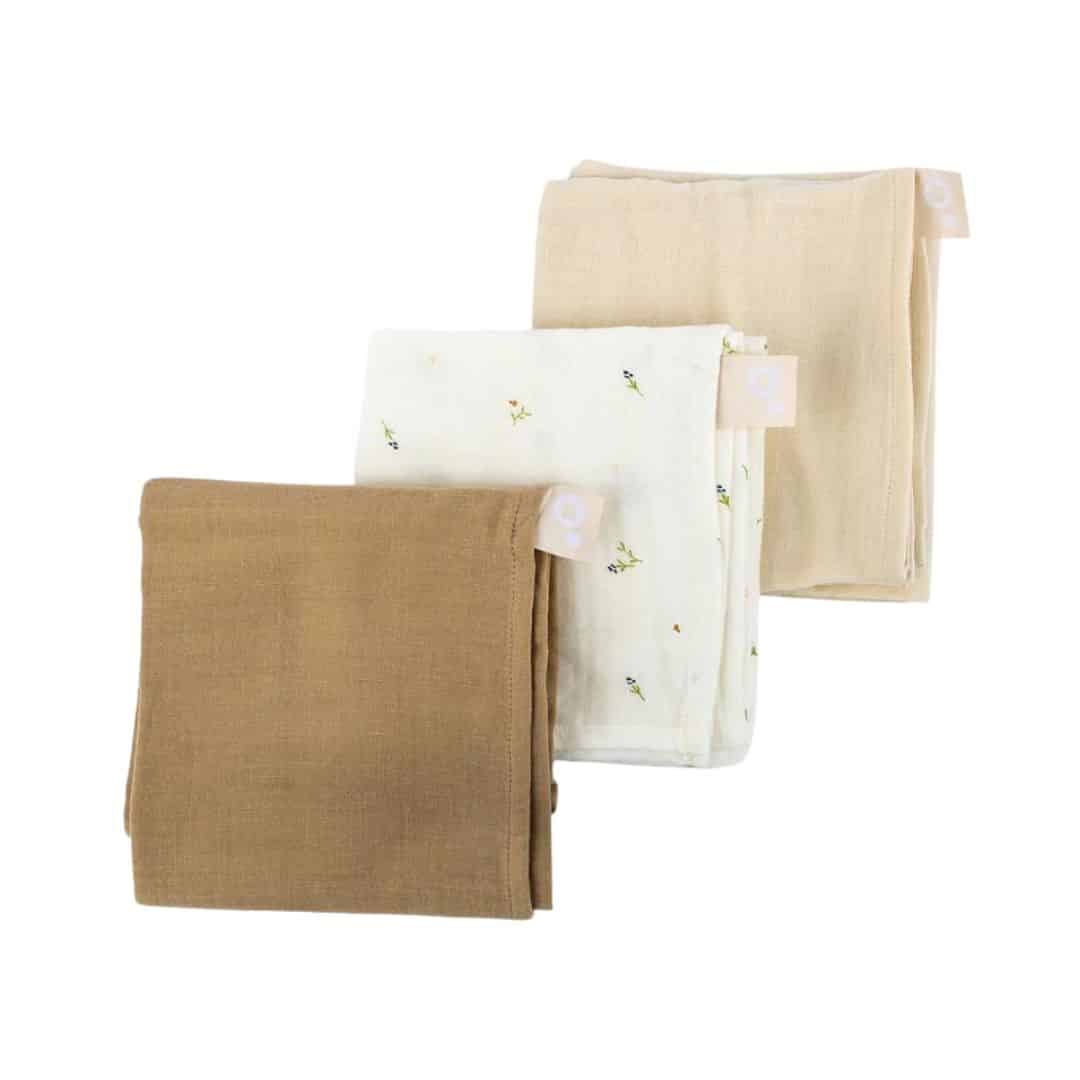Doomoo lovely 3 fraldas em algodão 70x70 sweety cream