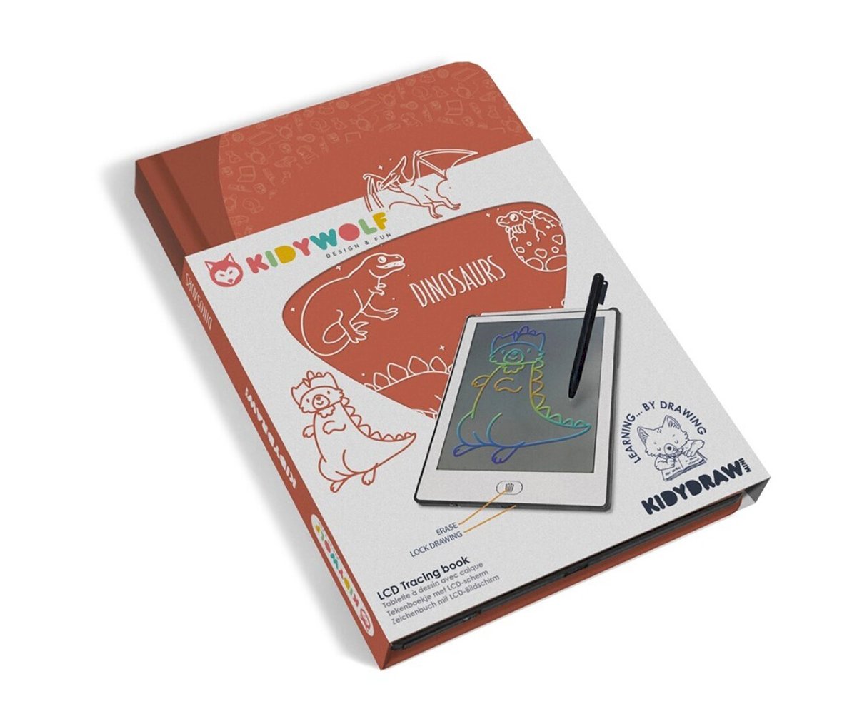 Kidywolf bloco criativo de desenho - dinossauros +5 anos