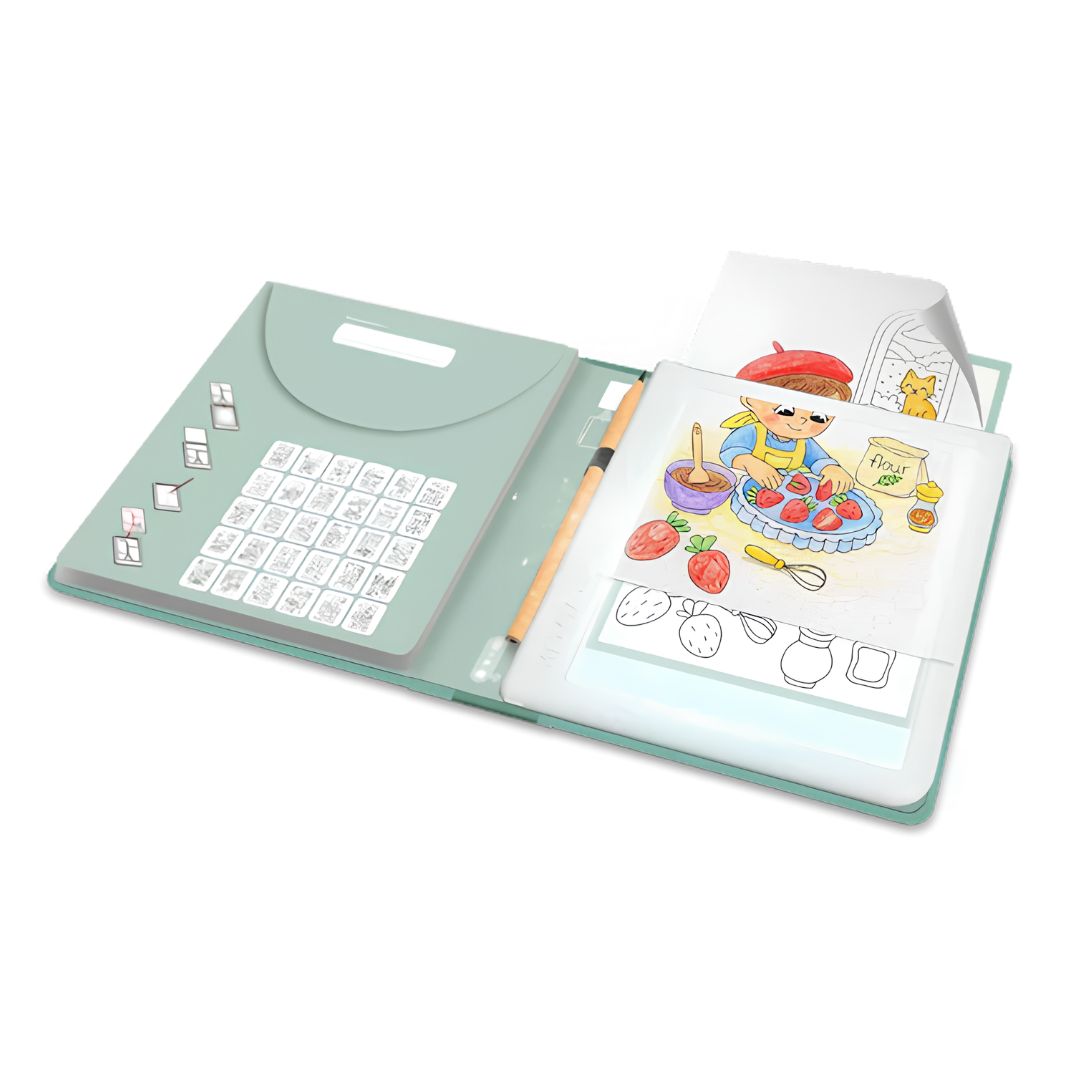 Kidywolf mesa com luz verde para desenho comida +6