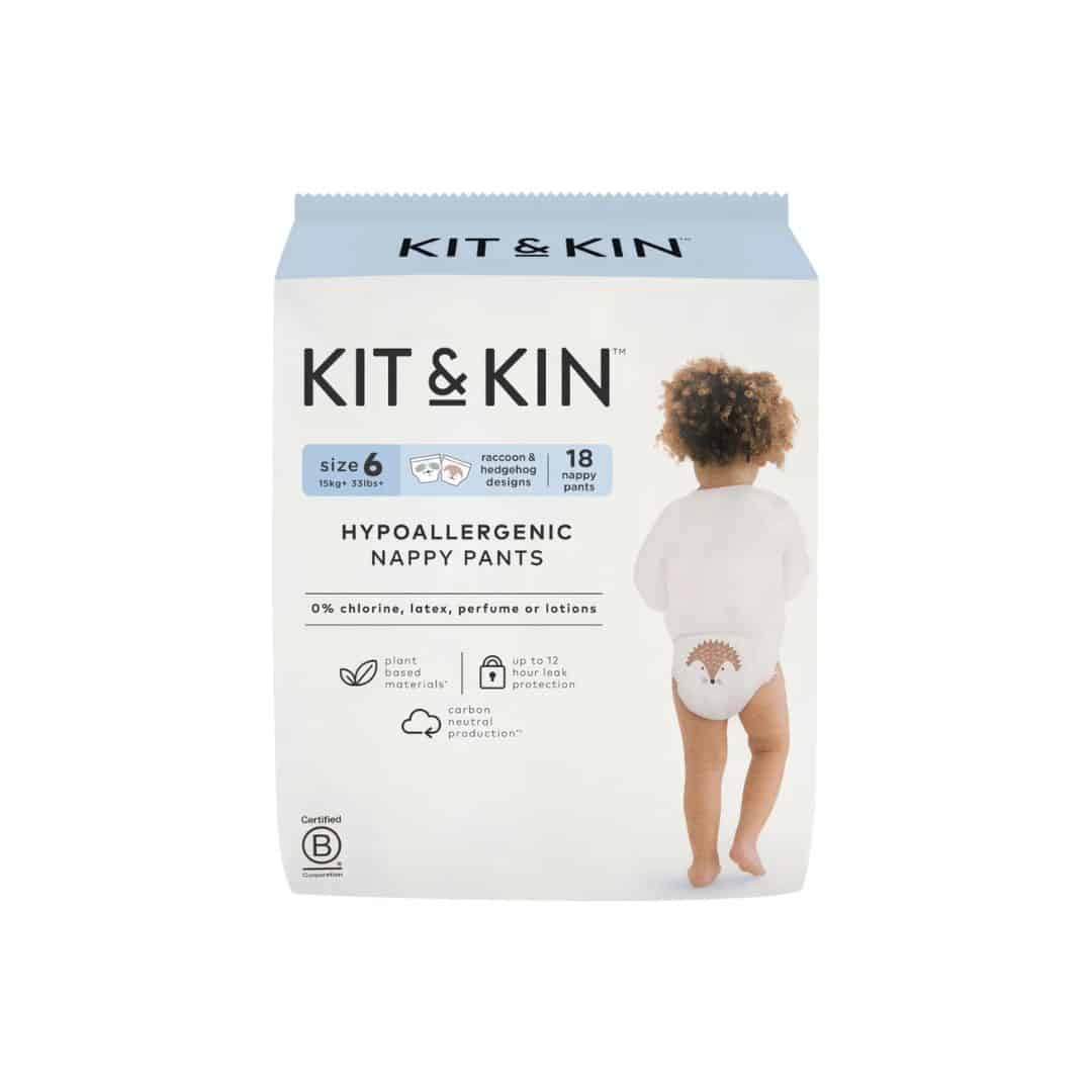 Kit & kin fralda cueca t6 +15kg 18 un