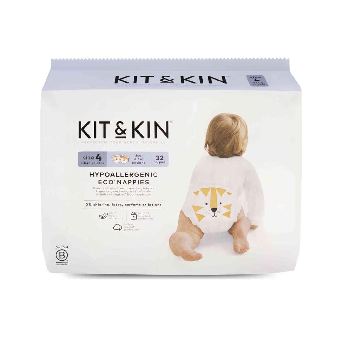Kit & kin fraldas t4 9-14 kg 32 un