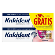 Kukident pro plus barreira anti-comida sem sabor 40g duo pa