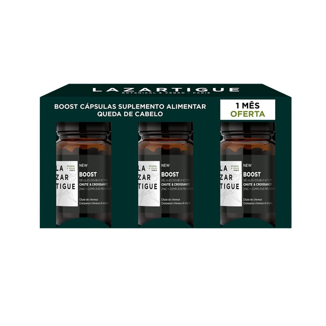 Lazartigue boost 2 meses + oferta 1 mês 3x30 cápsulas