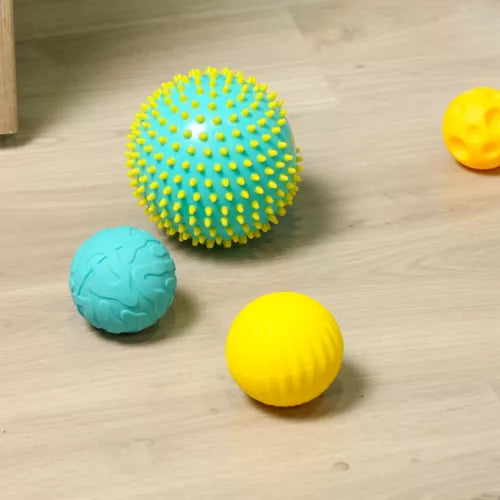 Ludi 3 bolas sensoriais azul para bebé +6 meses