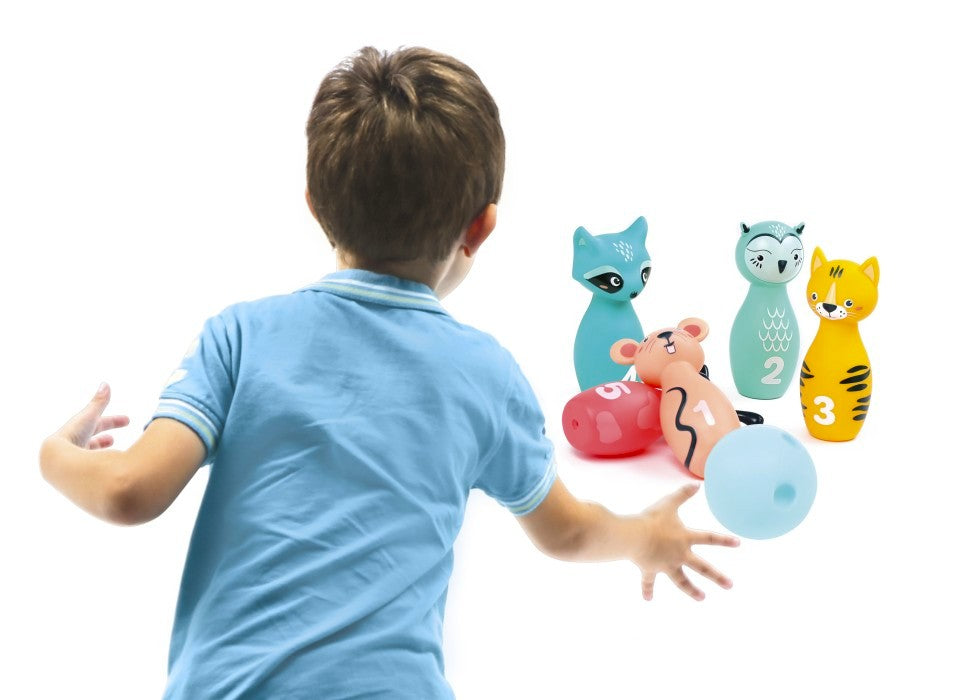 Ludi jogo de bowling com animais +10 meses