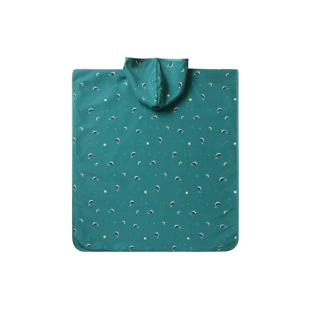 Monnëka poncho de natação whale teal