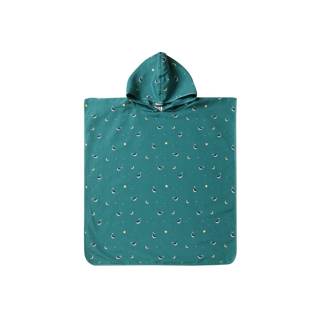 Monnëka poncho de natação whale teal