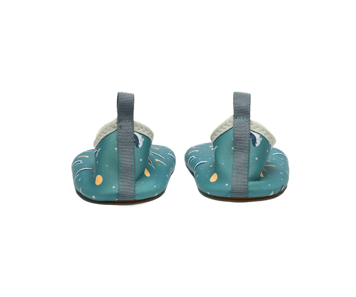 Monnëka sapatinhos antiderrapantes whale teal