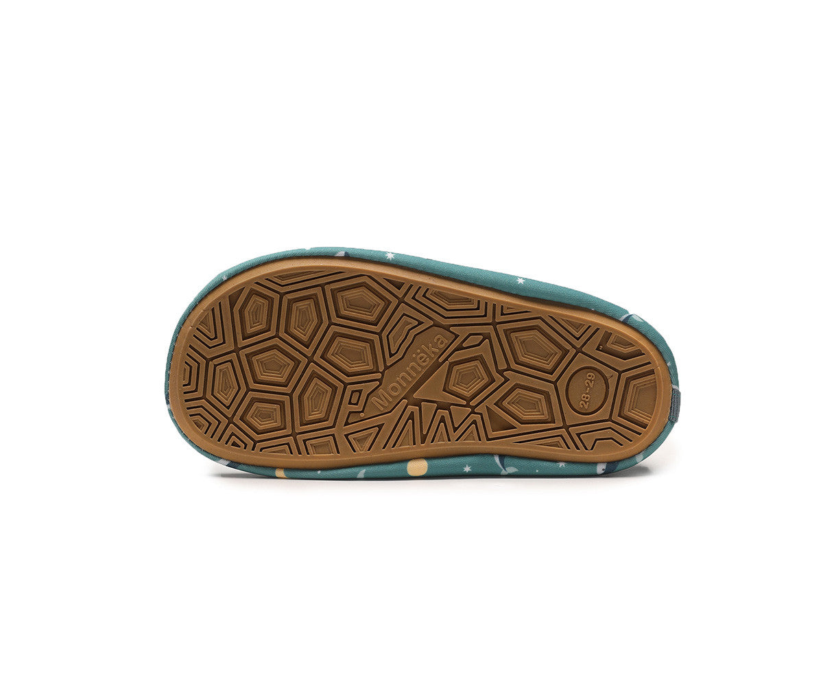 Monnëka sapatinhos antiderrapantes whale teal