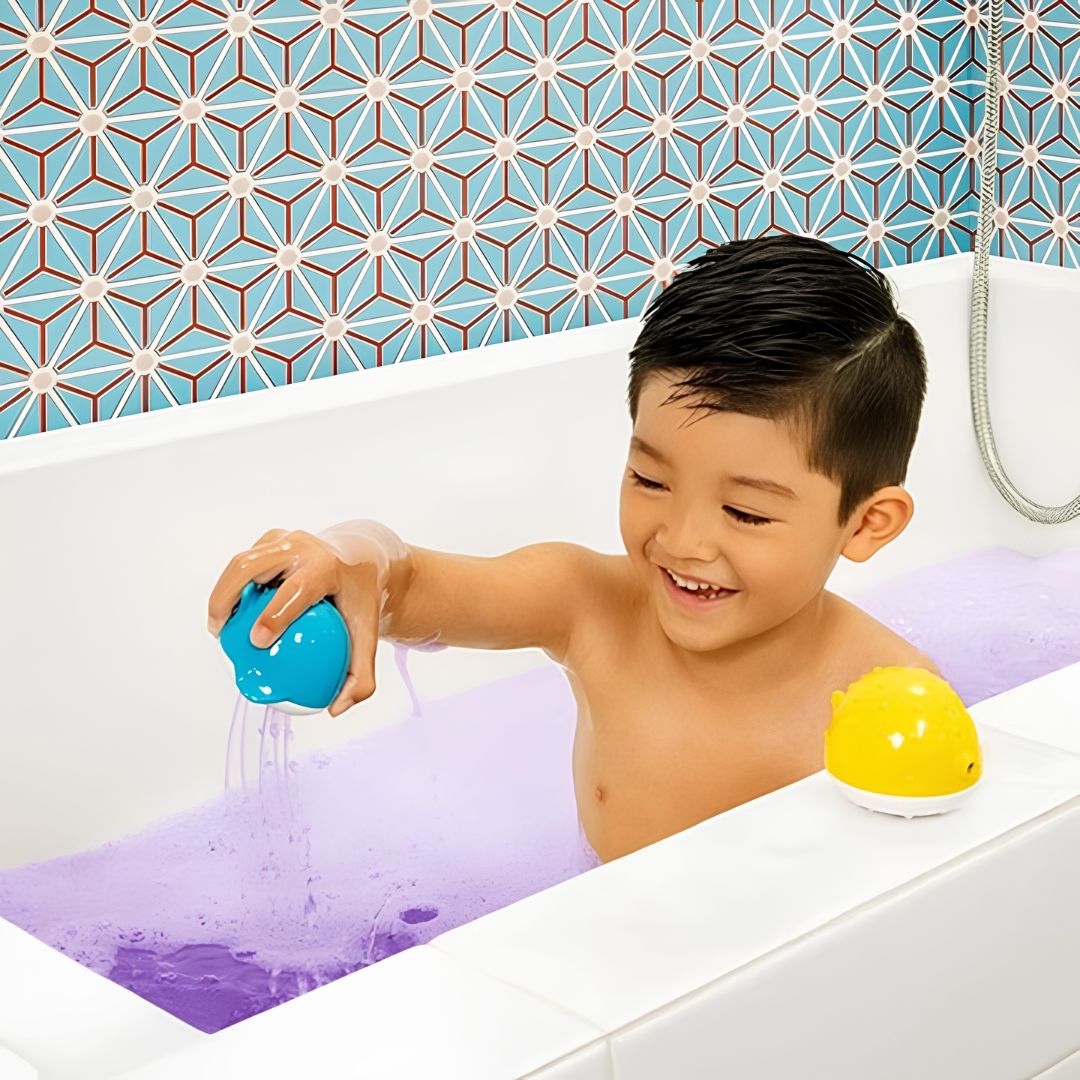 Munchkin colour buddies dispensadores de banho e pastilhas coloridas 22 unidades +24 meses