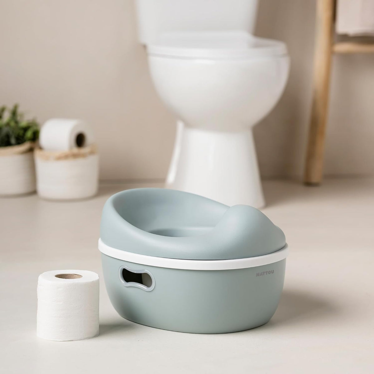 Nattou potty bacio de aprendizagem 3 em 1 verde