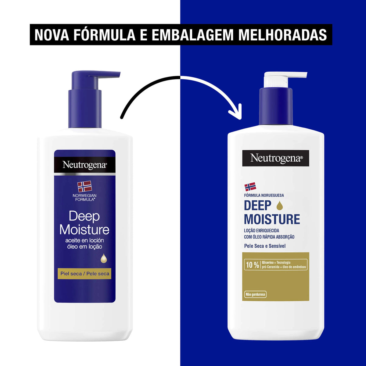 Neutrogena corpo loção enriquecida com óleo de absorção imediata  400 ml (pack duplo -8€)