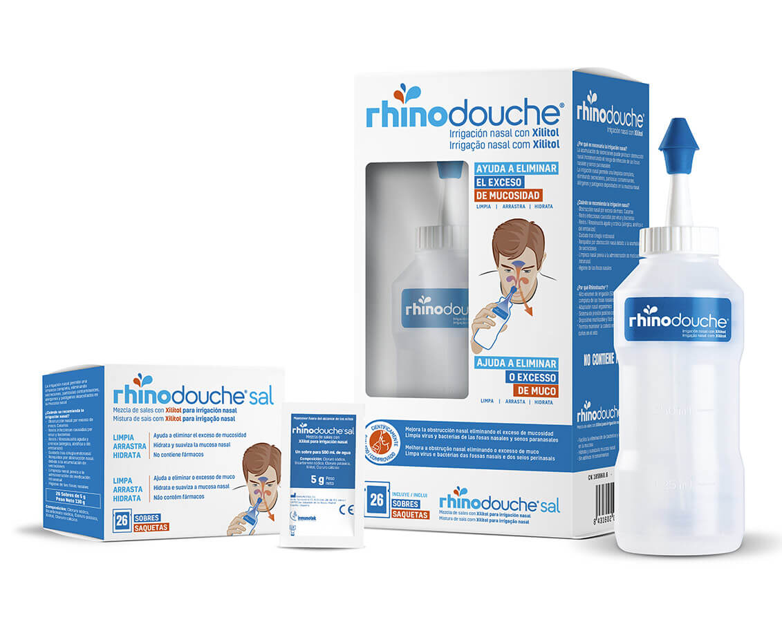 Rhinodouche irrigador nasal adulto 26 saquetas sal xl
