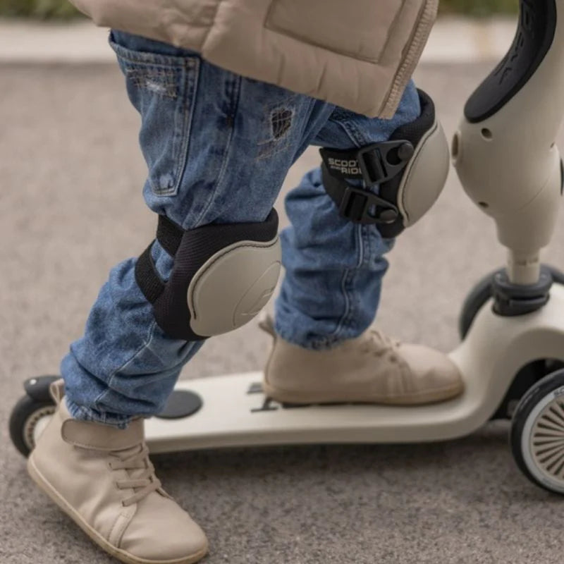 Scootandride proteções xxs areia - kit de proteção infantil +12 meses