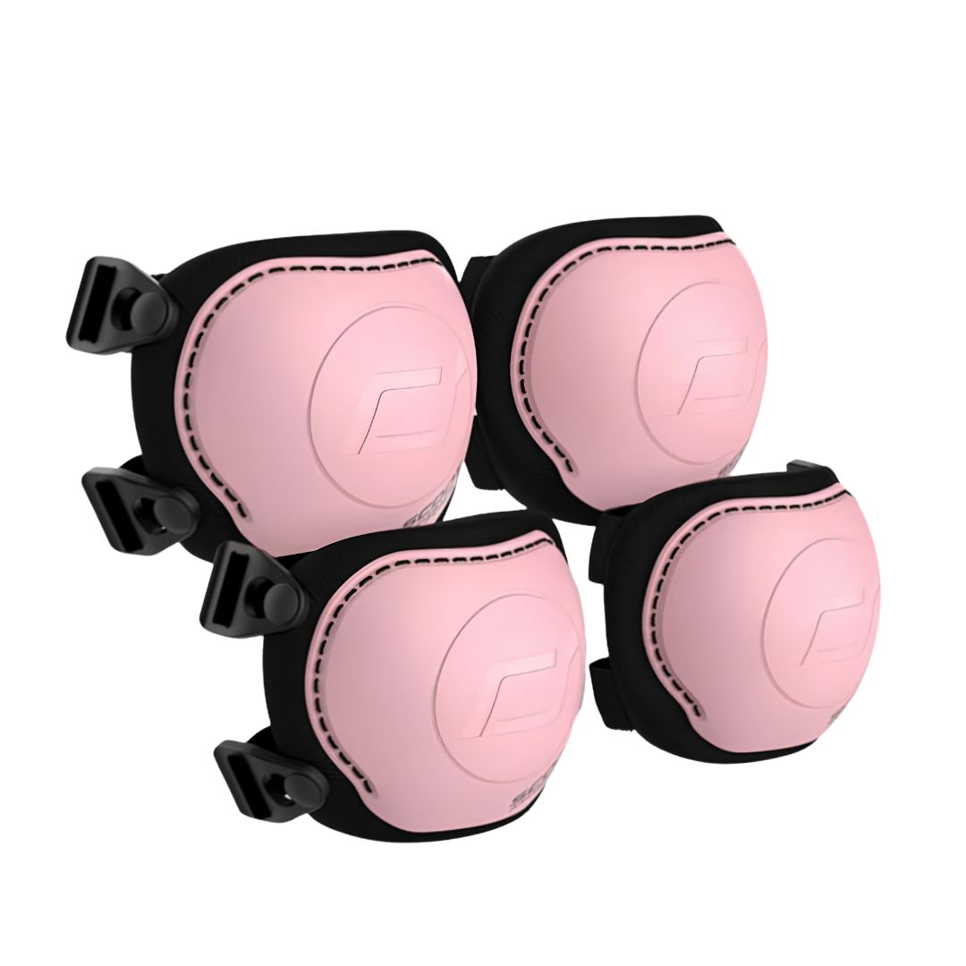 Scootandride proteções xxs rosa - kit de proteção infantil +12 meses