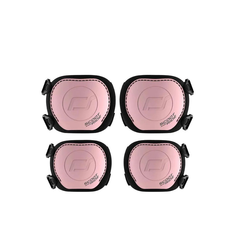 Scootandride proteções xxs rosa - kit de proteção infantil +12 meses