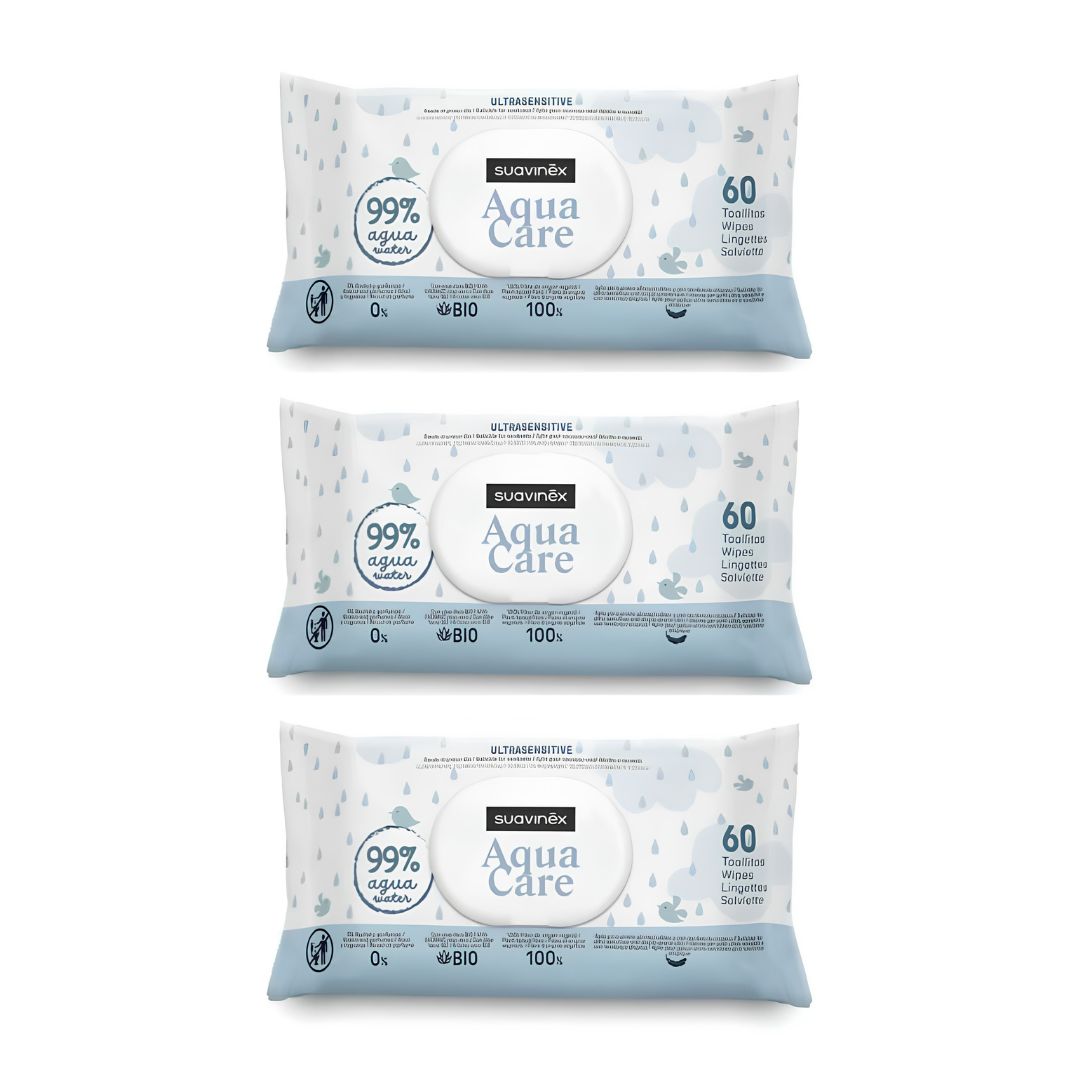 Suavinex toalhitas aqua care pack 3x60 unidades