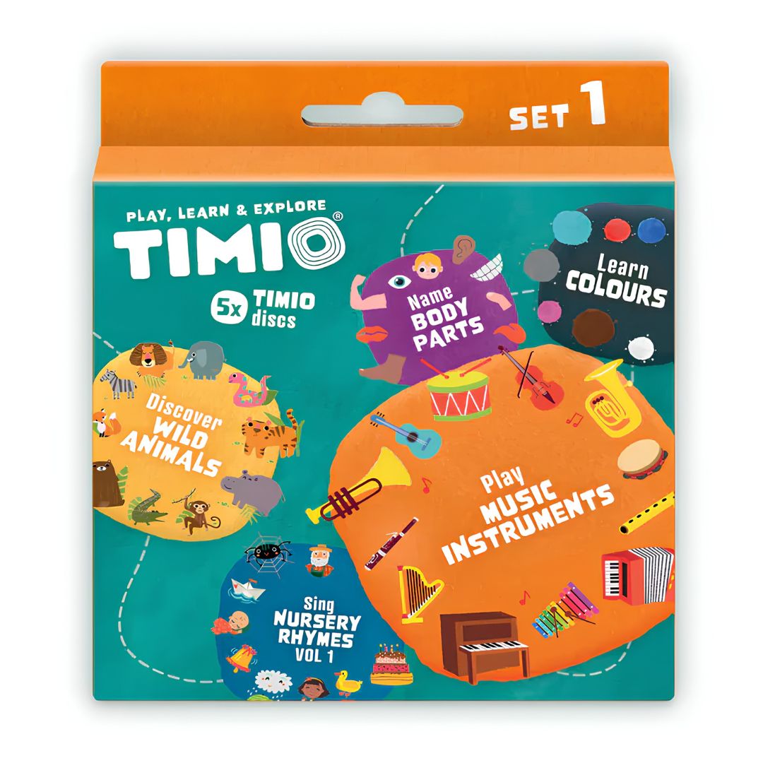 Timio set 1 - conjunto de 5 discos educativos interativos +24 meses