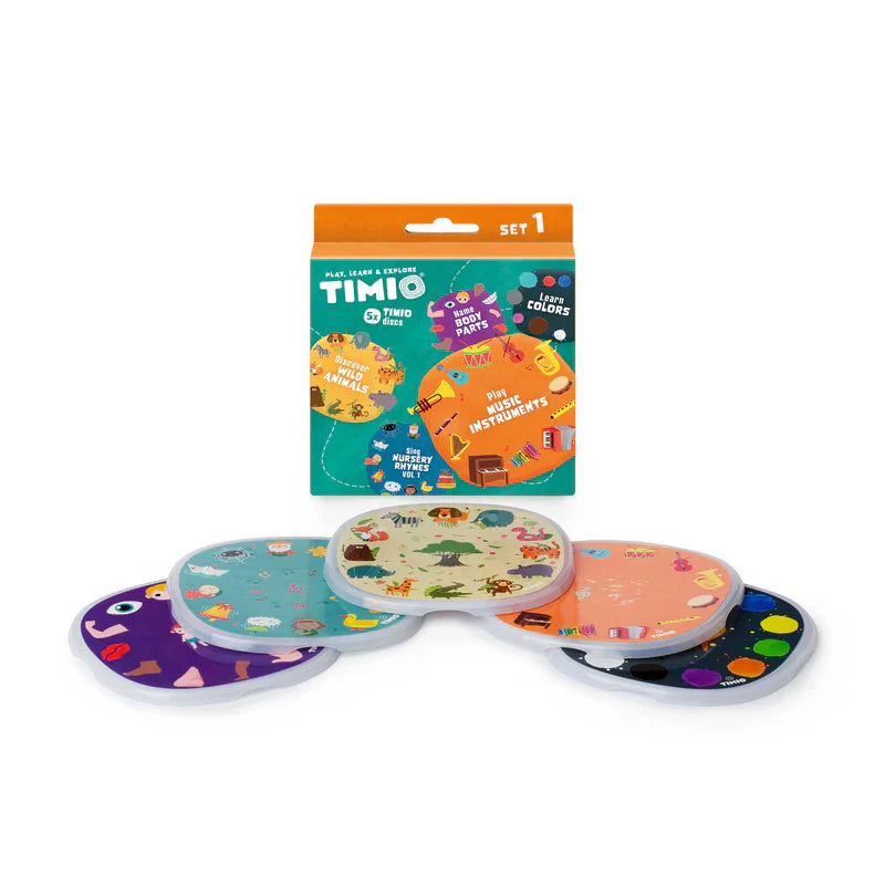 Timio set 1 - conjunto de 5 discos educativos interativos +24 meses