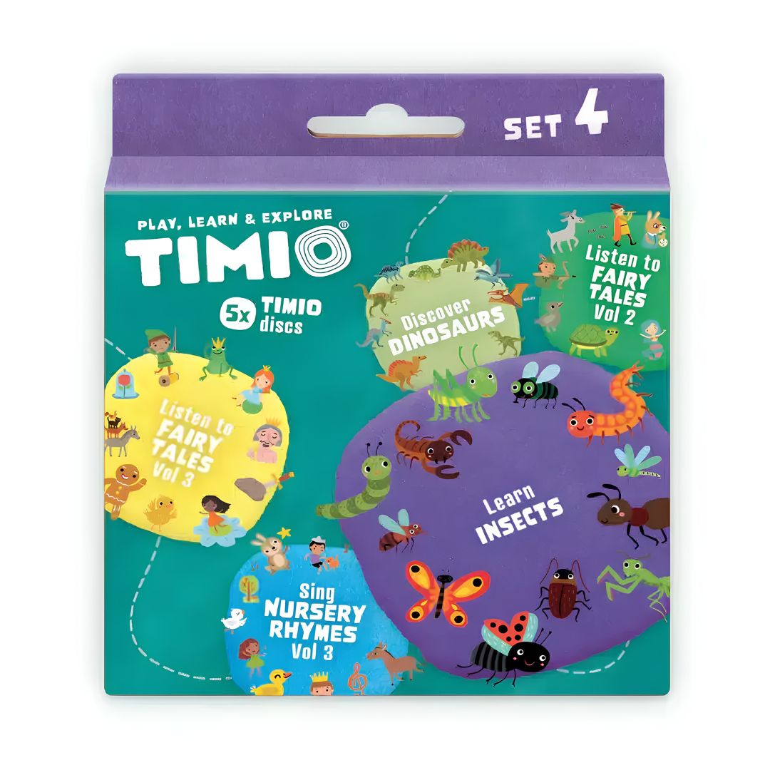 Timio set 4 - conjunto de 5 discos educativos interativos +24 meses