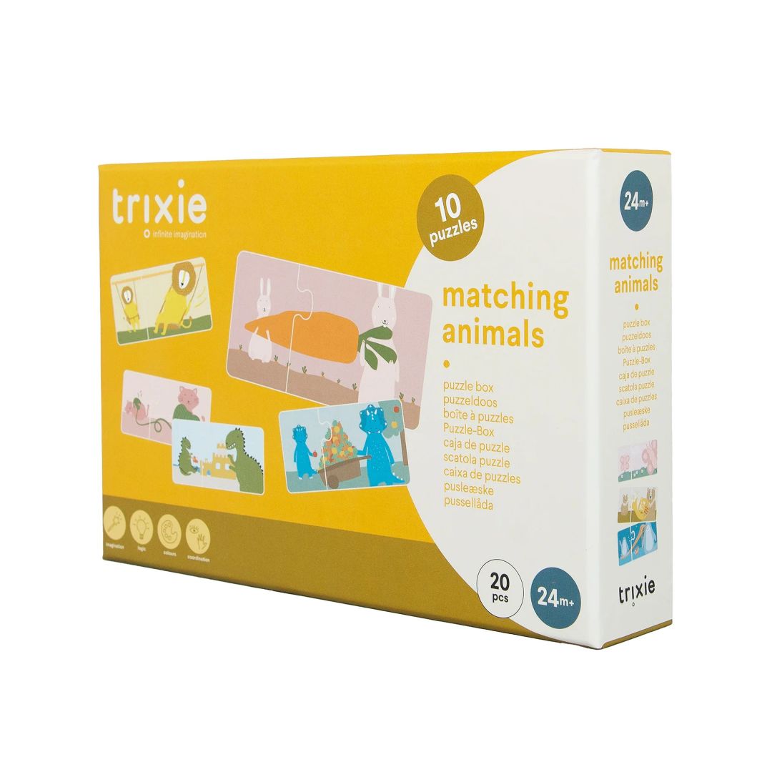 Trixie 10 puzzles educativos - combina os animais +24 meses