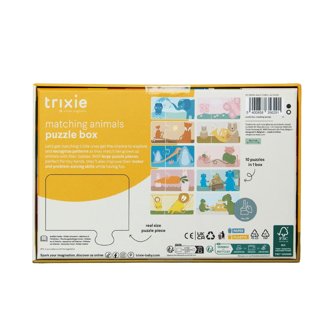 Trixie 10 puzzles educativos - combina os animais +24 meses