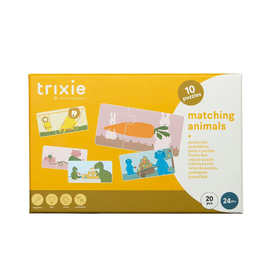 Trixie 10 puzzles educativos - combina os animais +24 meses