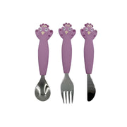 Trixie conjunto de talheres silicone pack 3 - mrs. peacock +12 meses