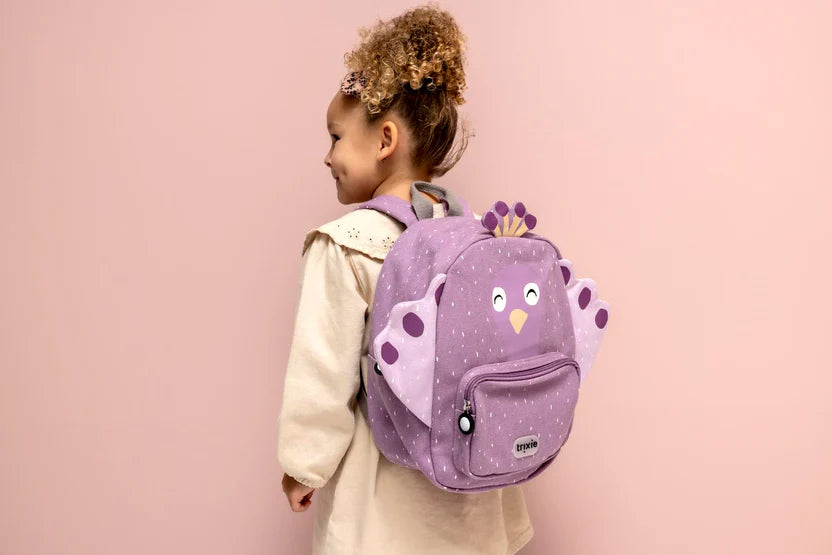 Trixie mochila infantil - mrs. peacock +3 anos