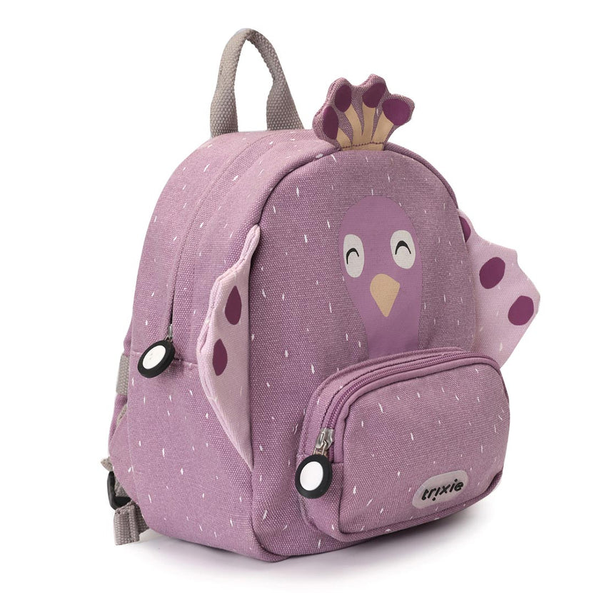 Trixie mochila infantil - mrs. peacock +3 anos