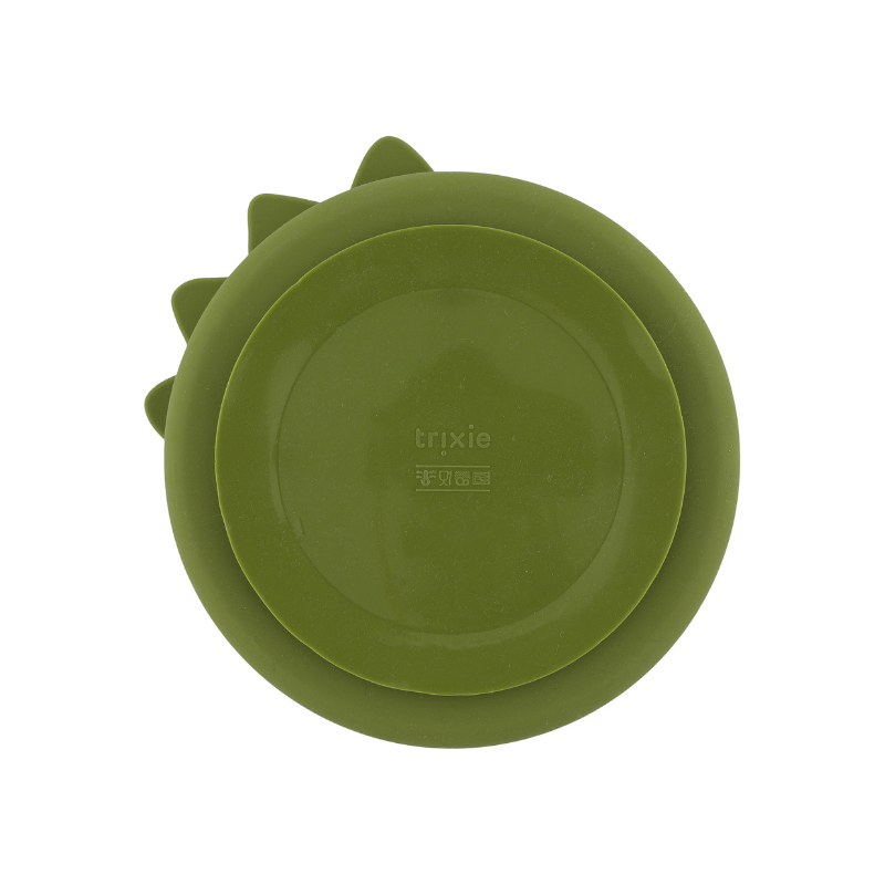 Trixie prato de silicone com divisórias e ventosa - mr. dino +4 meses